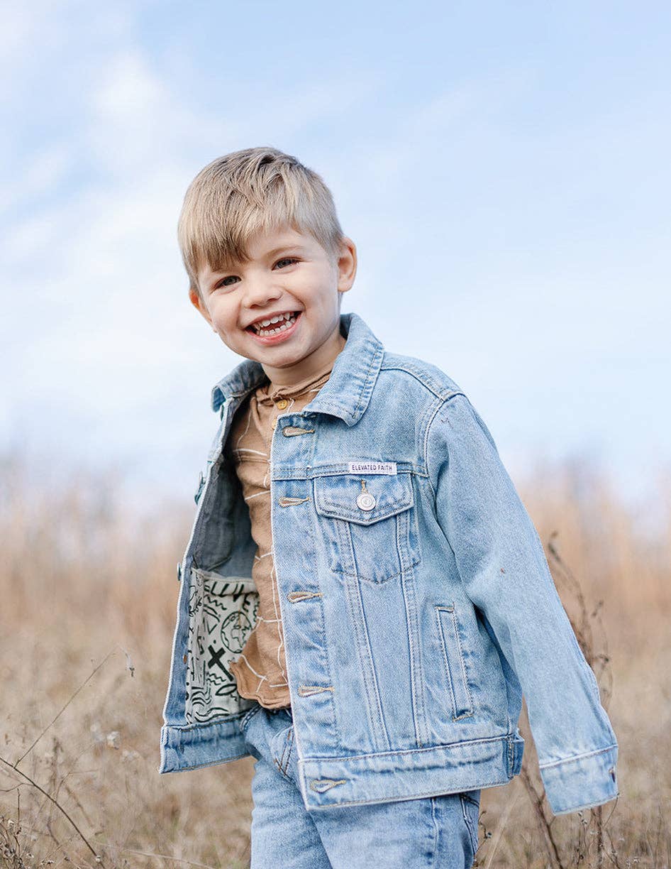 What a Friend in Jesus Kids Denim Jacket: 8Y