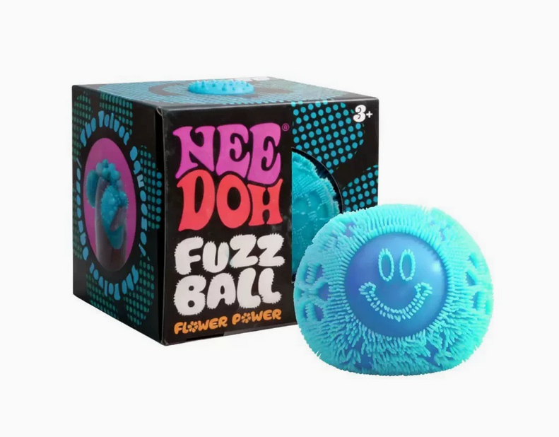 Smiley Face TPR Puffer Ball Squishy Fidget Toy: Purple