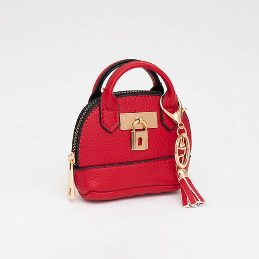 Top Handle Coin Purse Mini Pouch Bag / Bag Charm
: Red