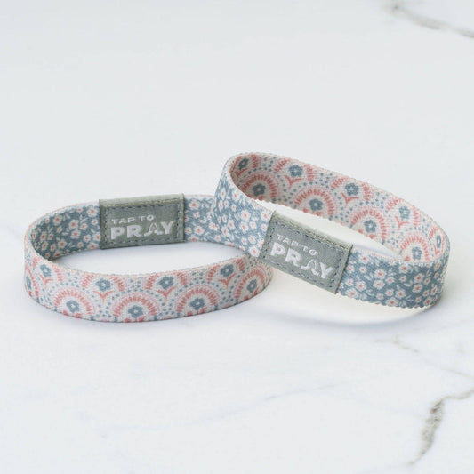 Tap To Pray® Wristband – Boho Bouquet: Extra Large