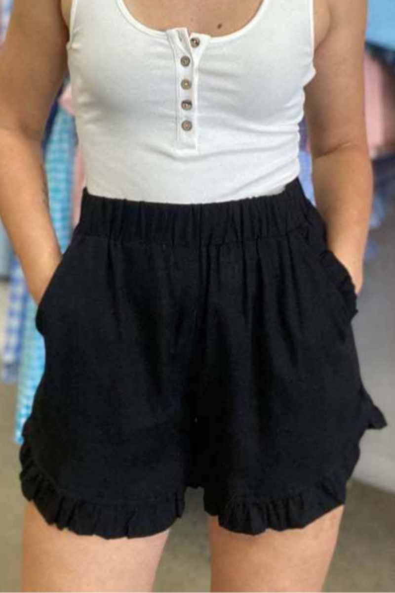 CWBSP0380_SUMMER CASUAL HIGH-WAISTED BAGGY SHORTS: Gray / (M) 1