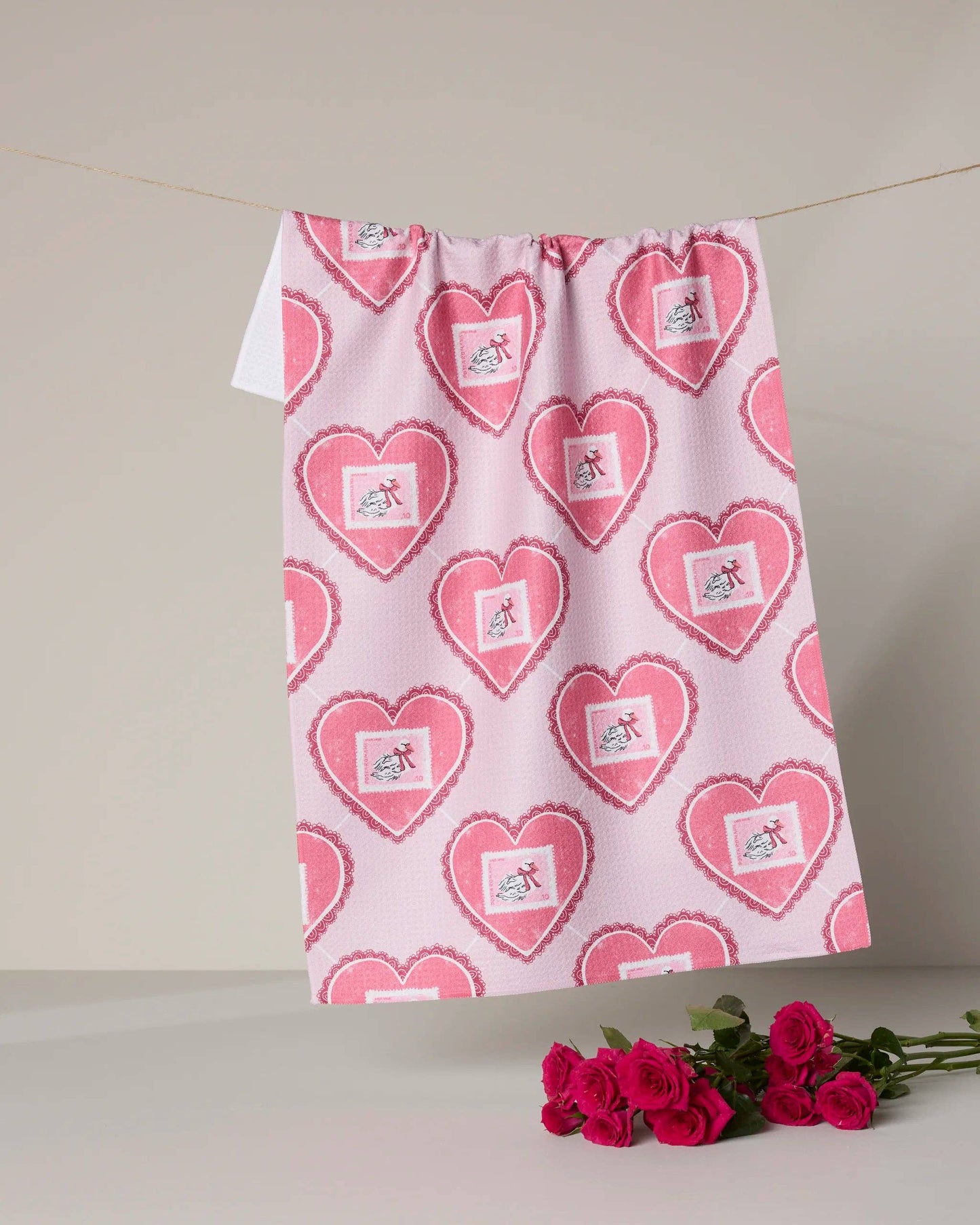 Swan Argyle Tea Towel