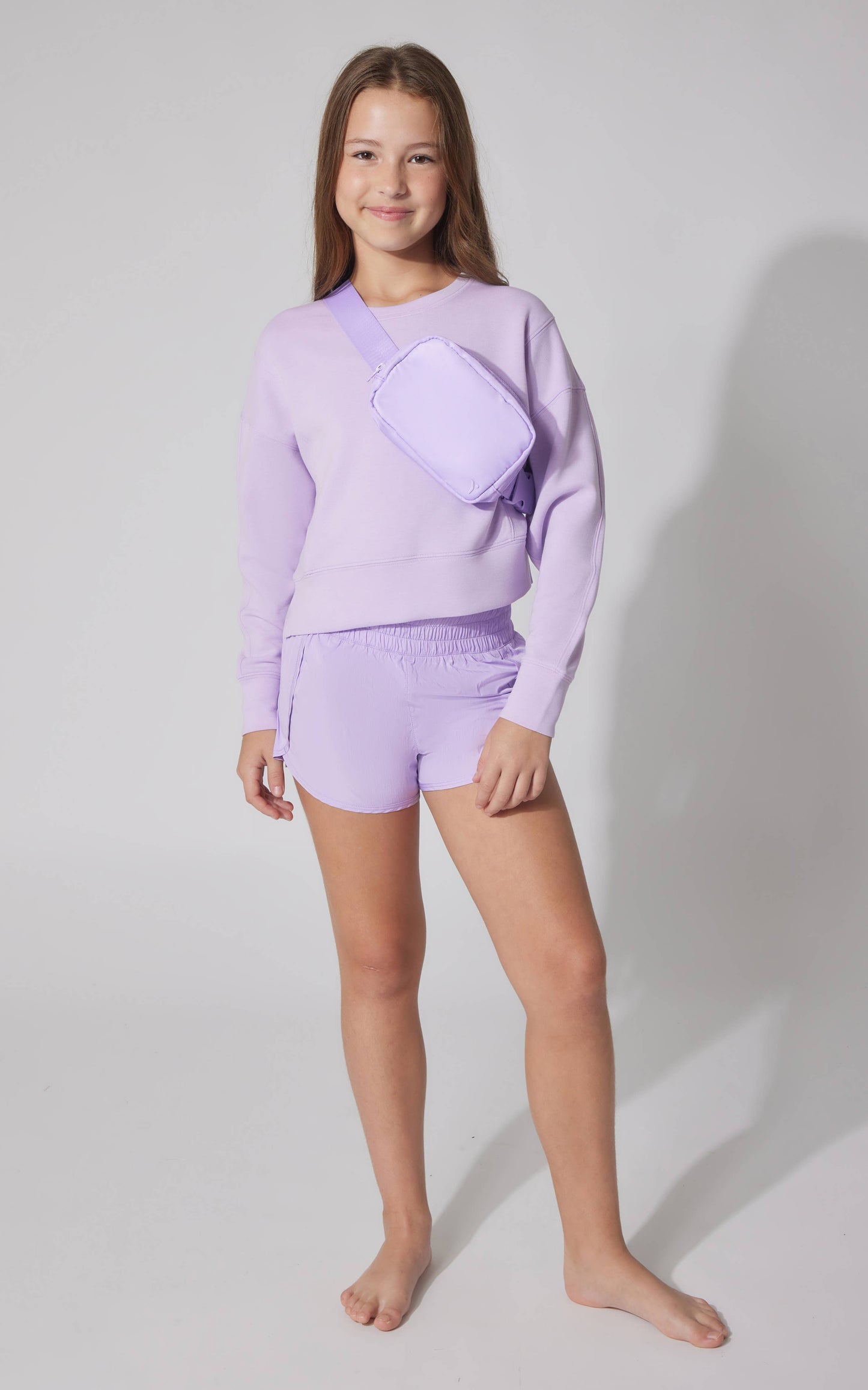 Girls Zuri Everyday Pullover, Woven Short, Fanny Bag Set: P#WRW (Windsurfer)