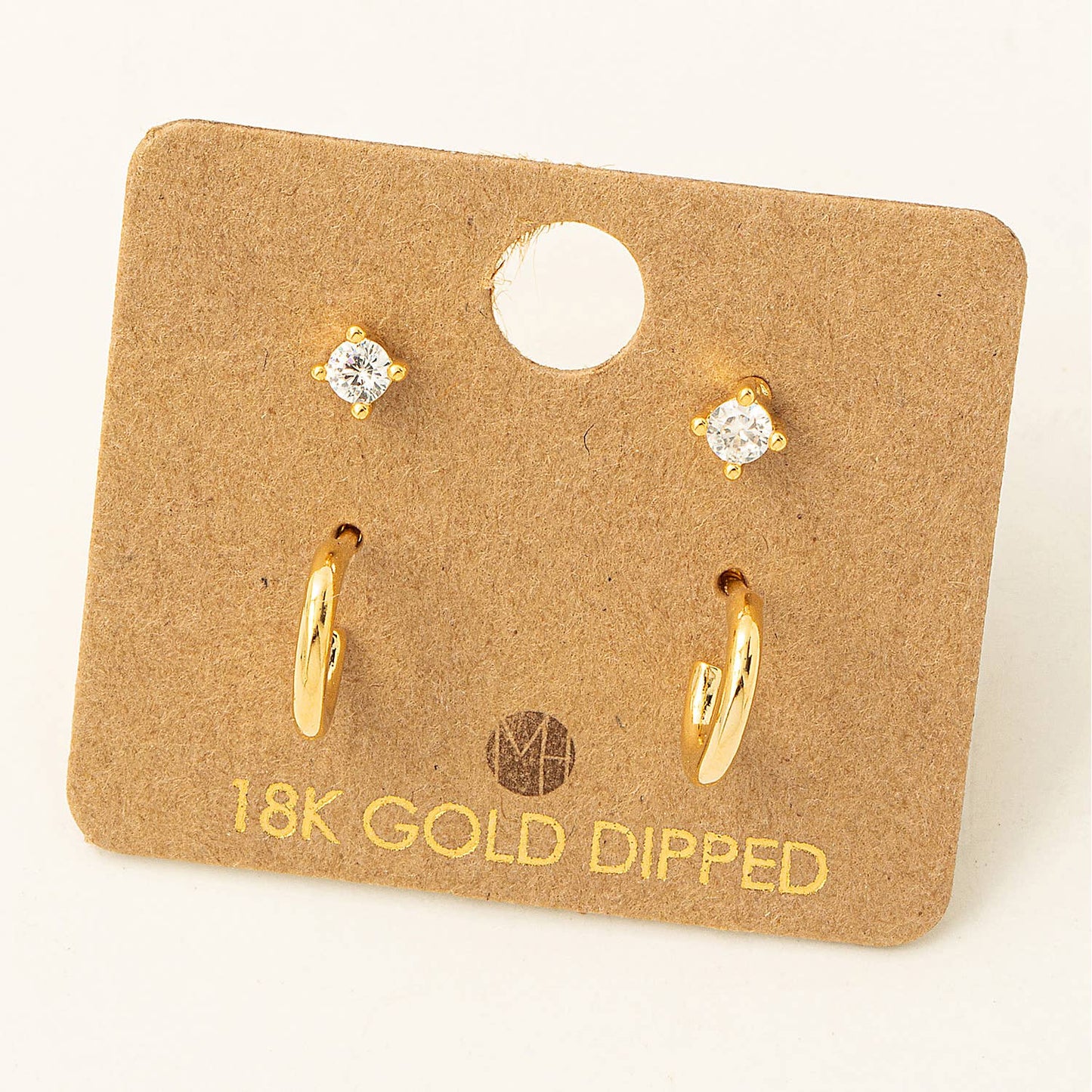Mini Four Piece Post Stud Earrings: G