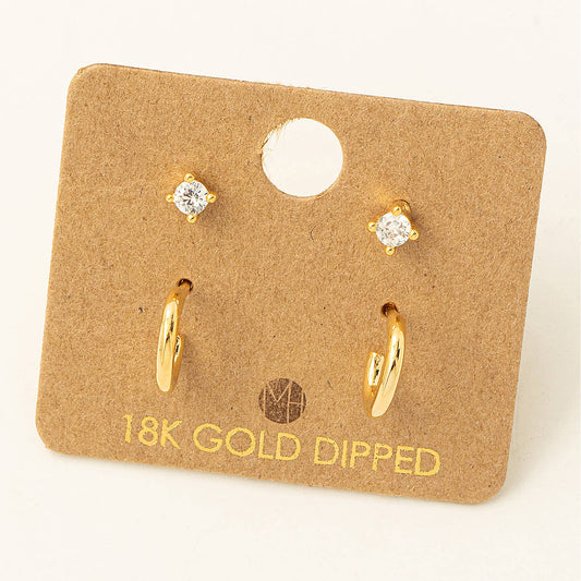 Mini Four Piece Post Stud Earrings: G