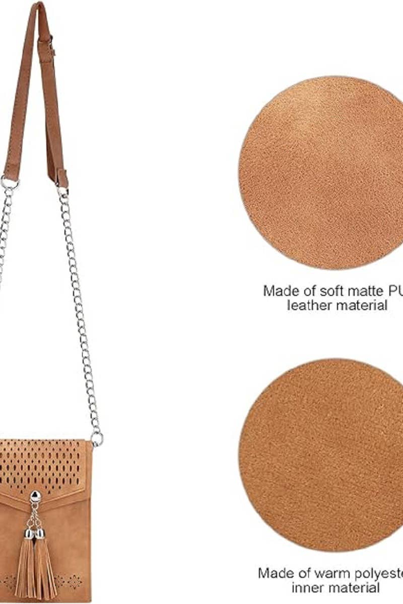 Western Crossbody Phone Purse Flap Shoulder Bag: CAMEL / ONESIZE1 (ONE SIZE)