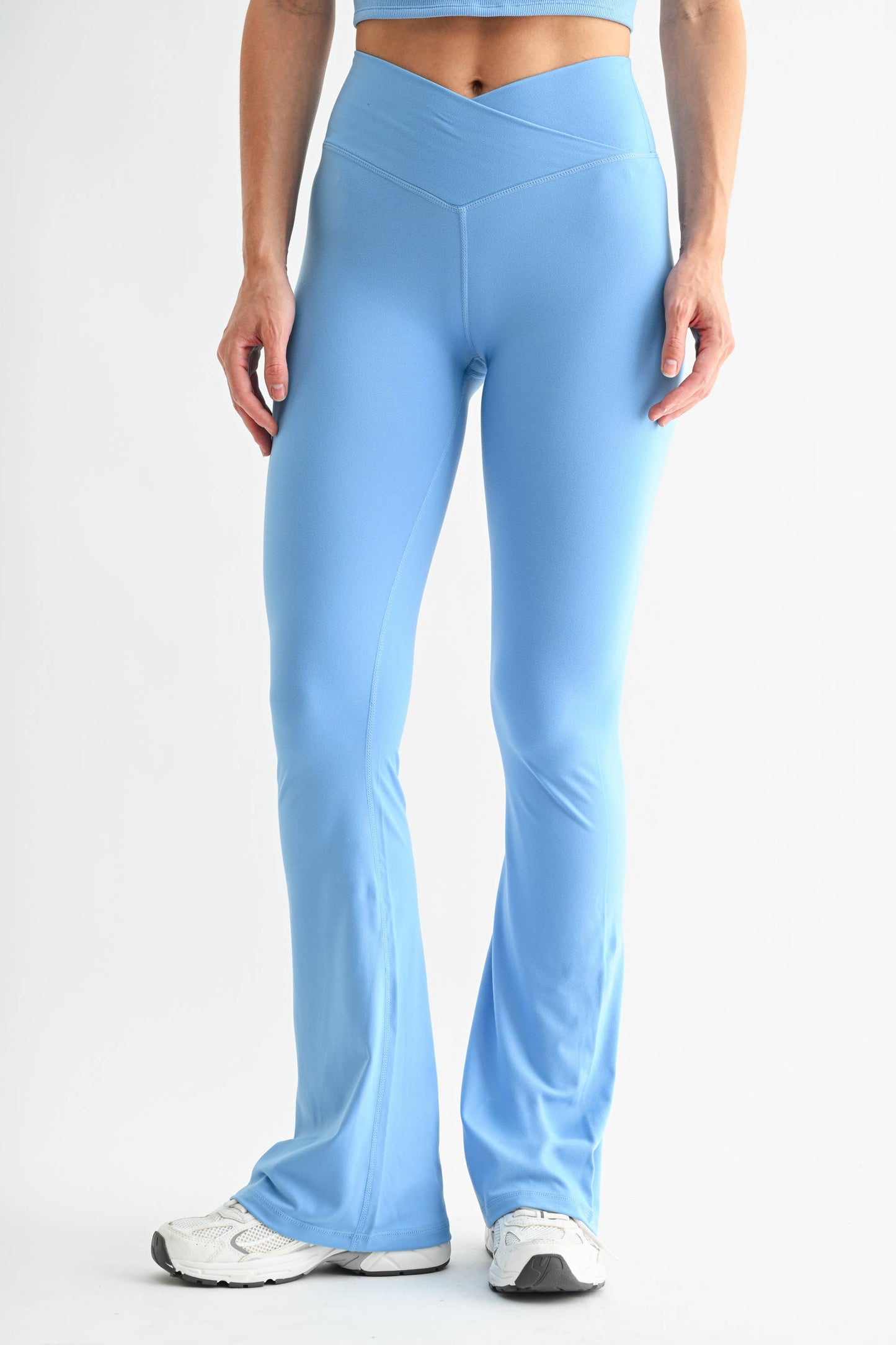 Venice Crossover Waist Yoga Pants: DARK PLUM / S:M:L (2:2:2)