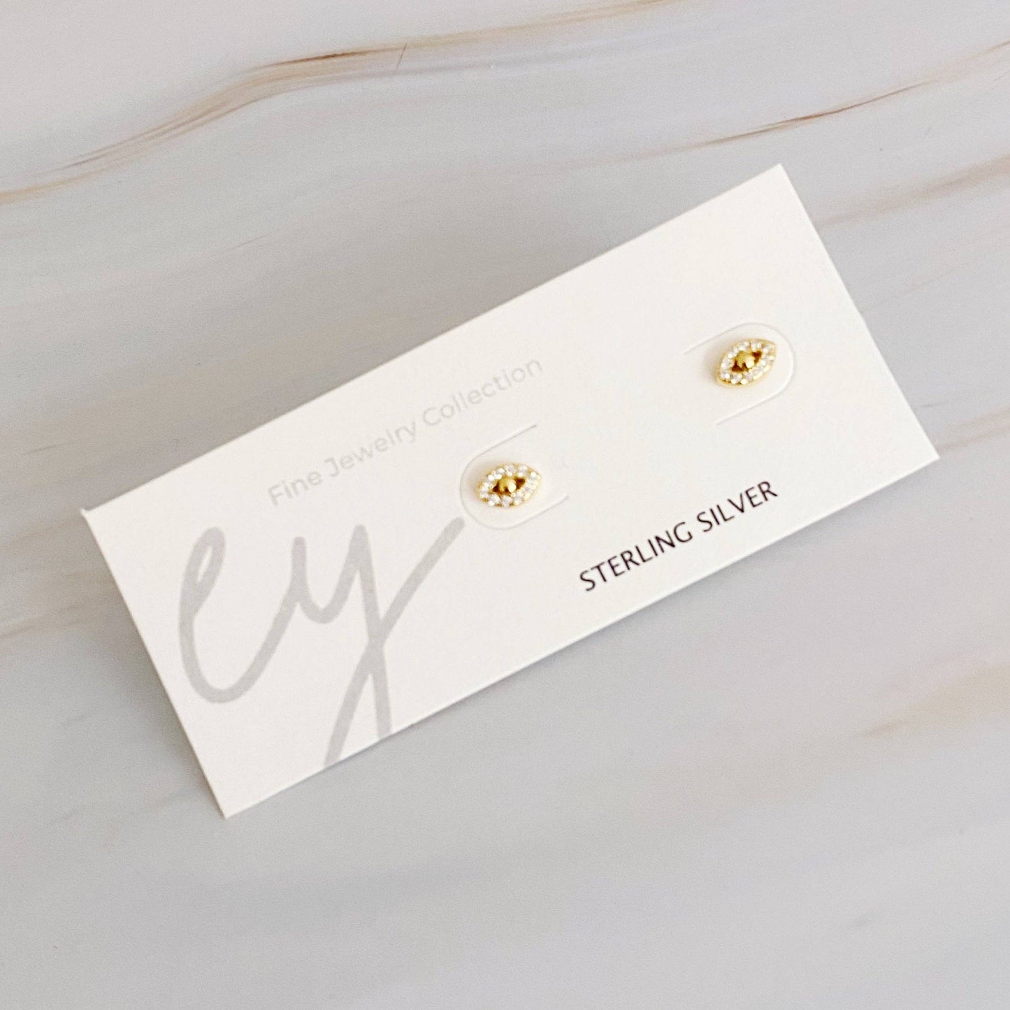 Mini Sparkle Mini Stud Sterling Silver Earrings: Infinity