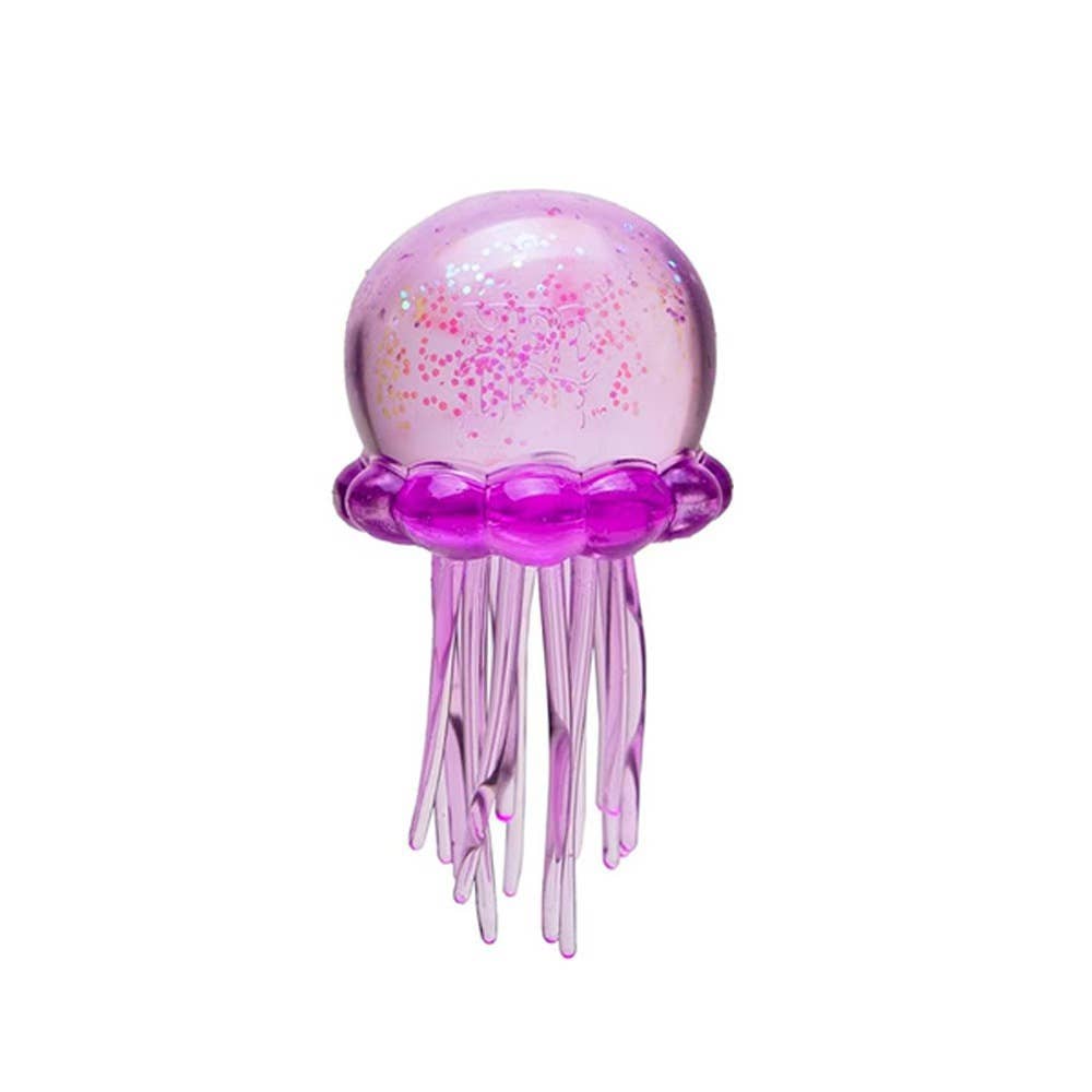 Glitter Jellyfish Squishy Slow Rising Stress Relief Toy: Blue