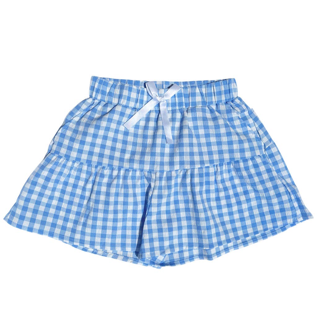 LM-1112 BLUE MODERN SKORT: BLUE / Large
