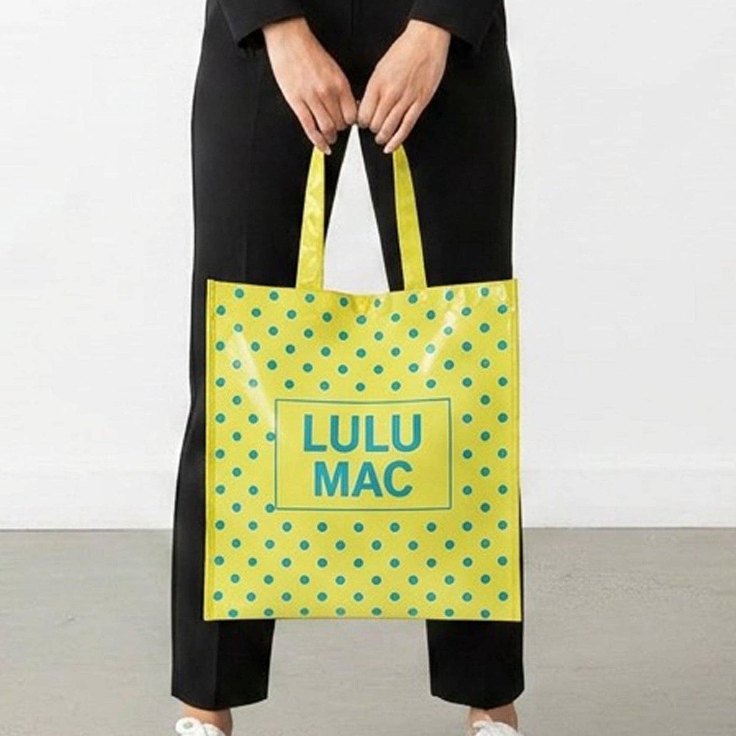 LM-BG-1004  REUSABLE TOTE -BUTTER BLUE DOT