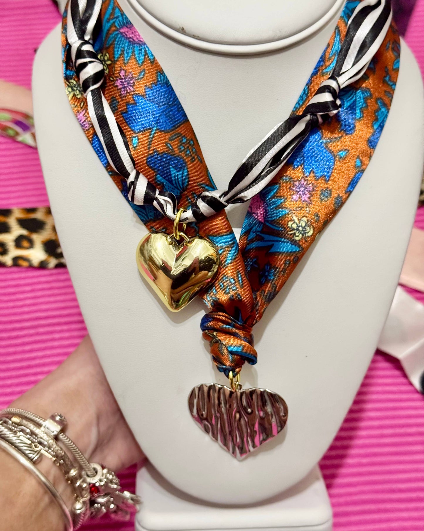 Trendy Scarf Charm Necklace 