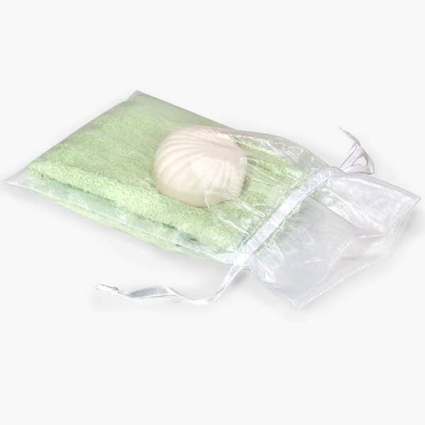 Organza Sheer Bags with Satin Drawsting Ribbon : Neon Pink / 10 Pack / 3x4"