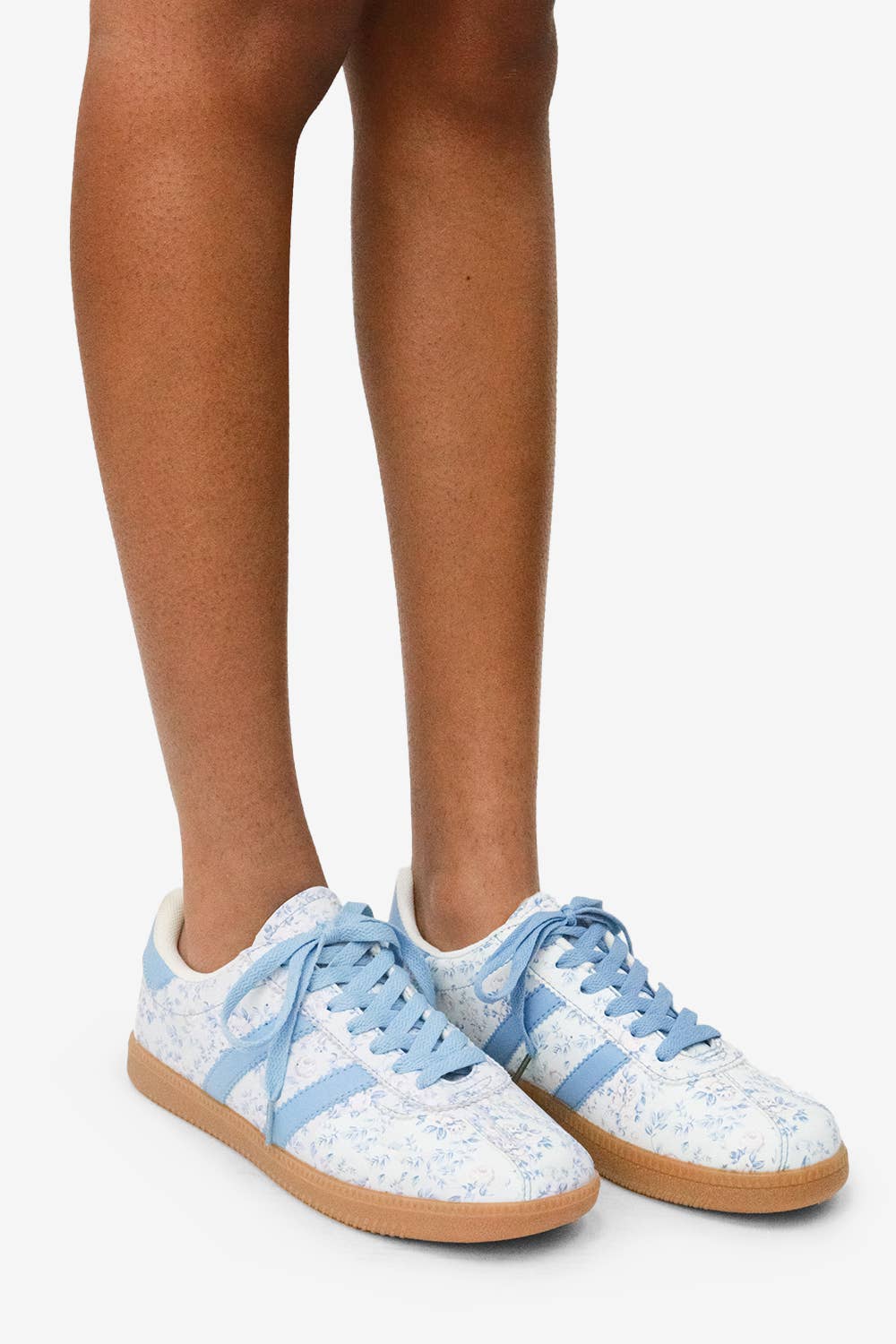 EXPRESSO BEAN - [OPEN SIZING] Floral Sneakers : Blue / 6