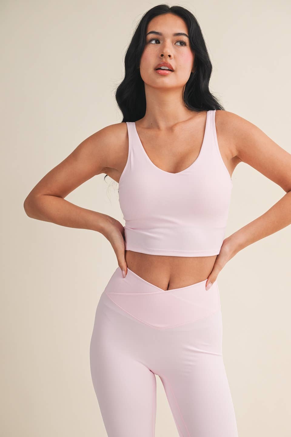 Aligned Performance Cropped Tank Top: Hot Pink / M
