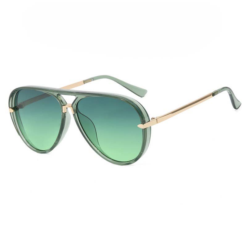 Fashion Oversized Aviator Sunglasses: C1 / M