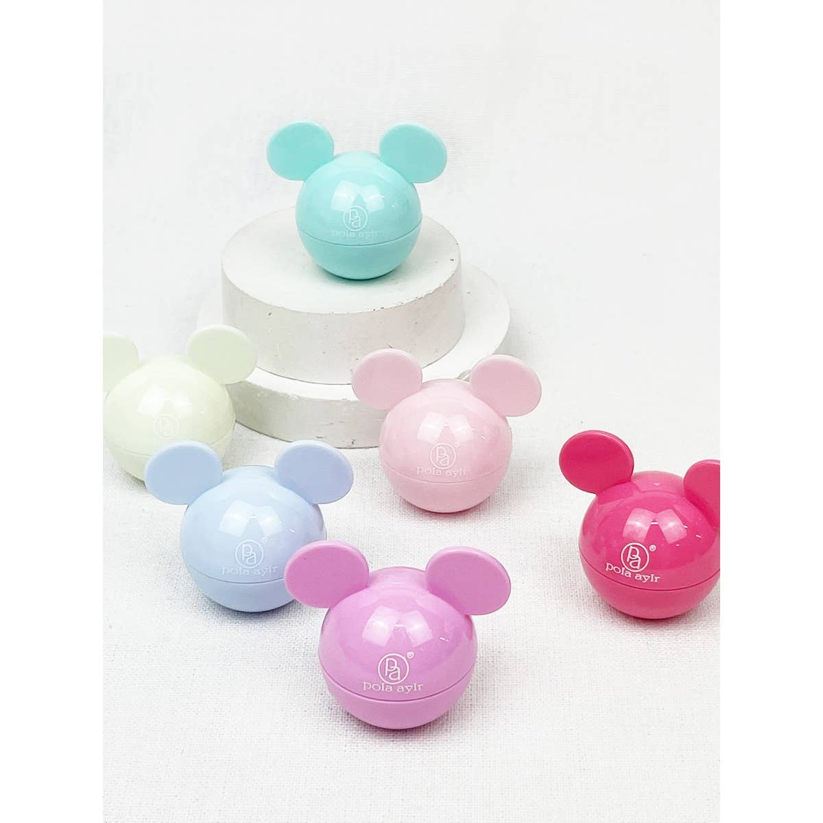 Mouse Lip Balm with Scents: MIX COLOR / ONE(24)