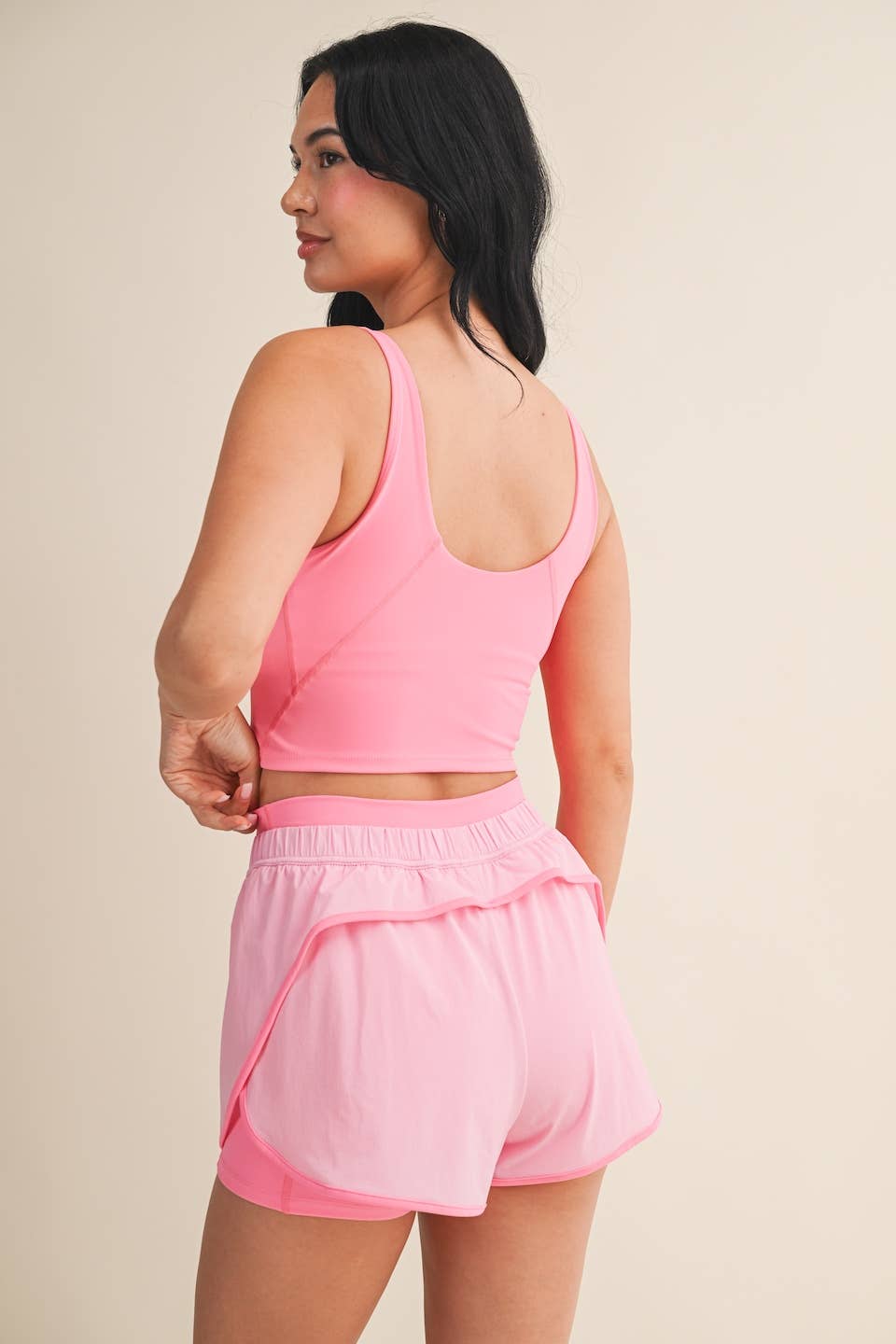 Aligned Performance Cropped Tank Top: Hot Pink / M
