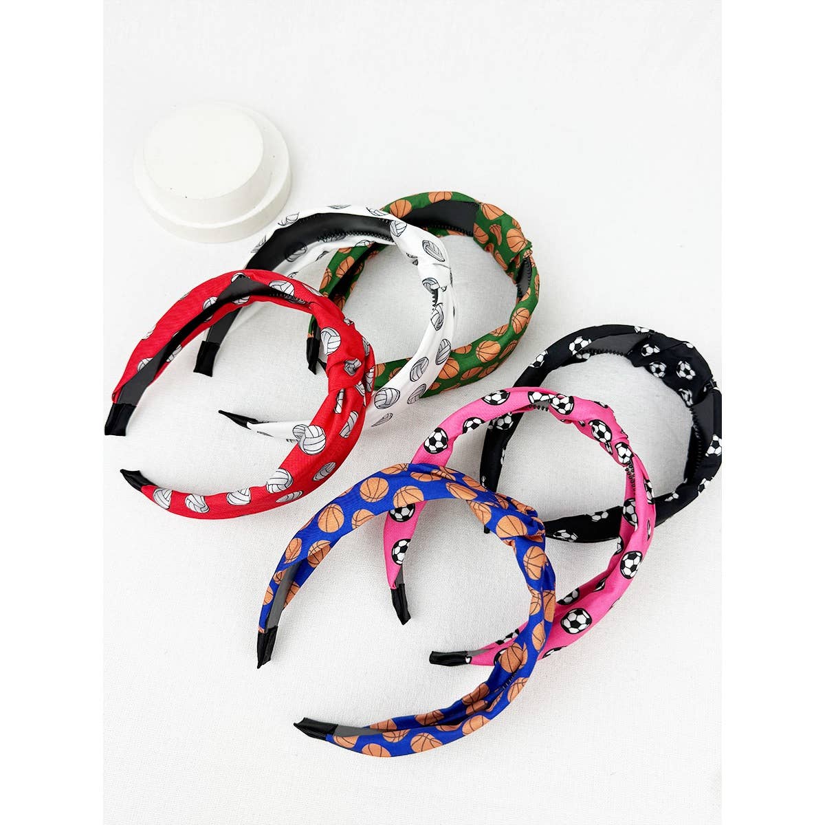 Sports Theme Knot Hairband: MIX COLOR / ONE(12)