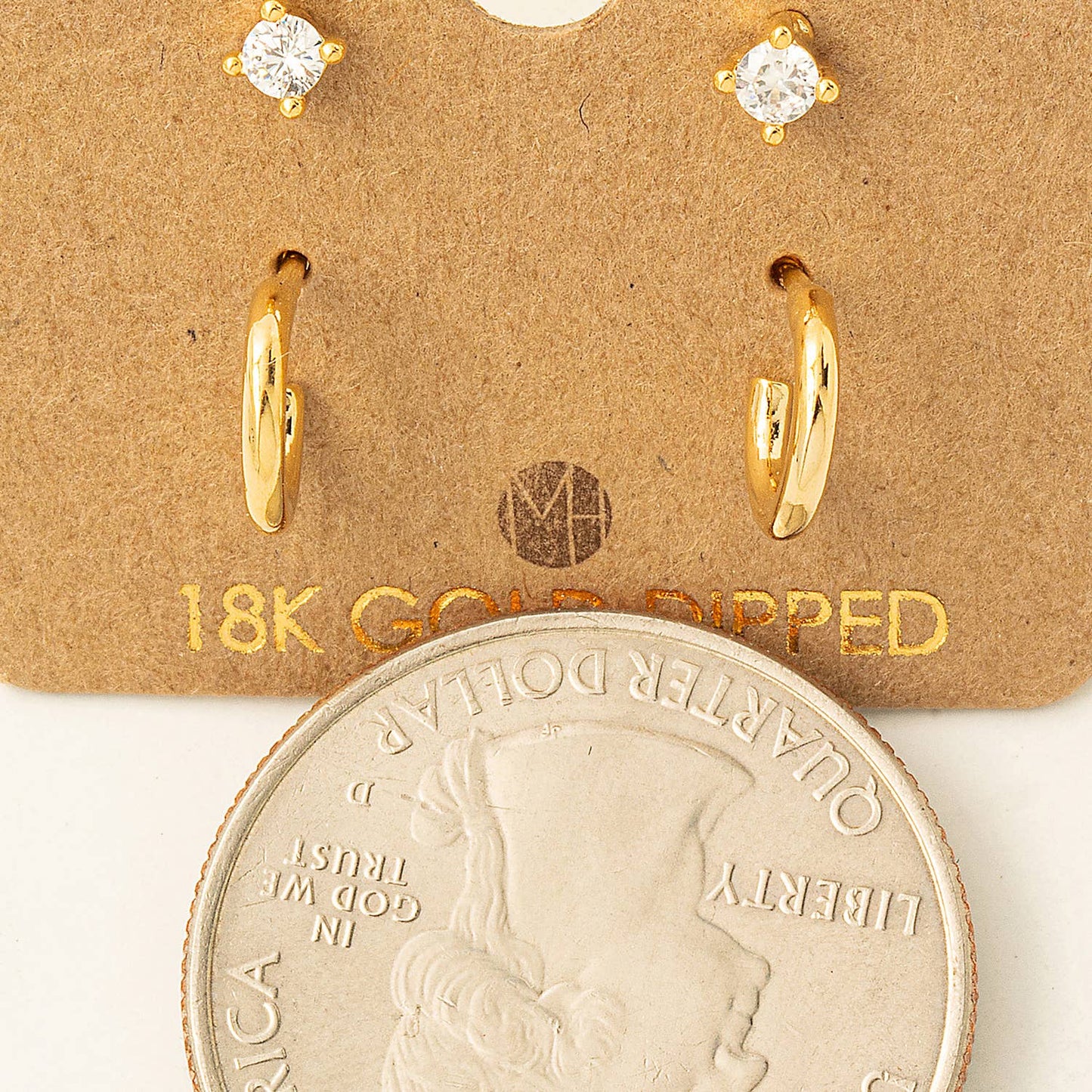 Mini Four Piece Post Stud Earrings: G