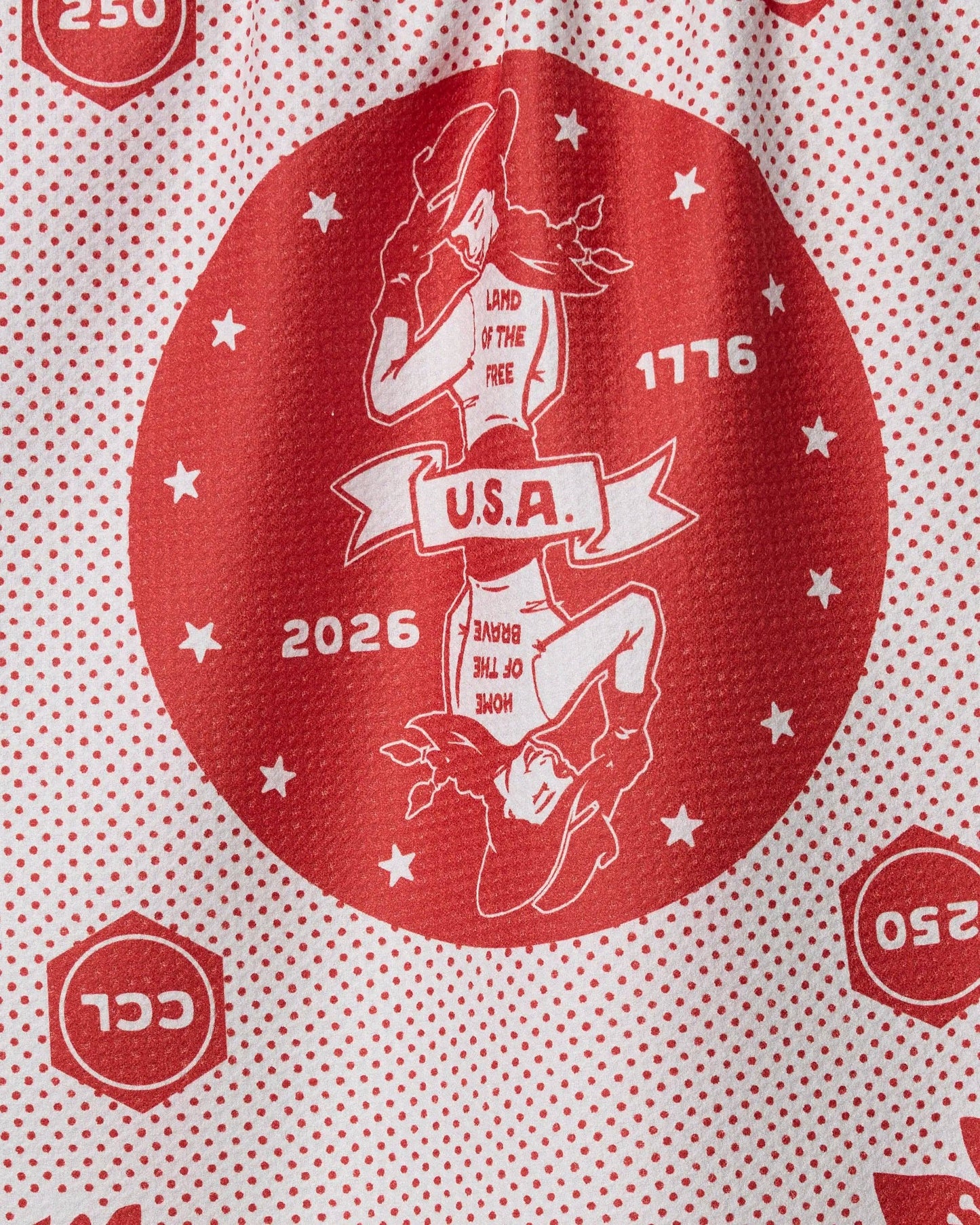 USA Cowgirl Tea Towel: Red