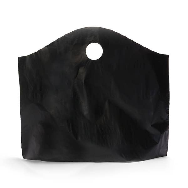 Wave Top Plastic Merchandise Bags: Blazing Pink / Medium 18x15x6"