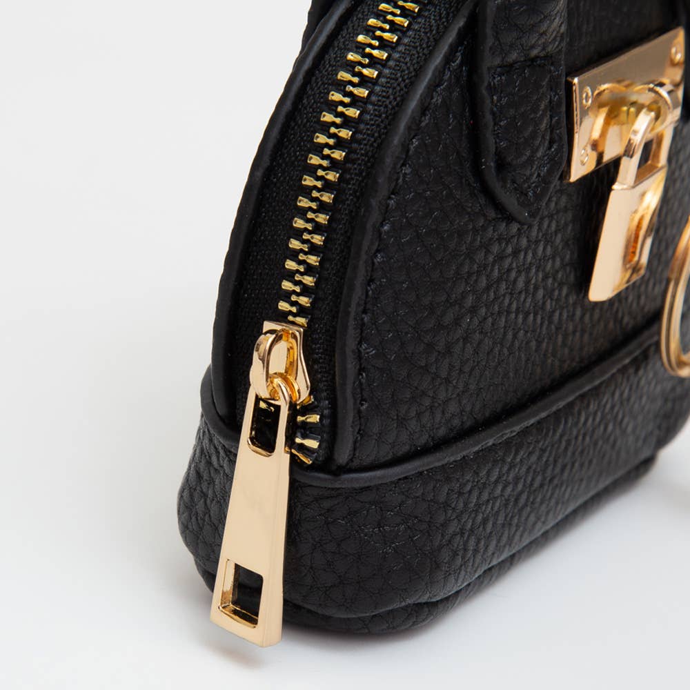 Top Handle Coin Purse Mini Pouch Bag / Bag Charm
: Cumin