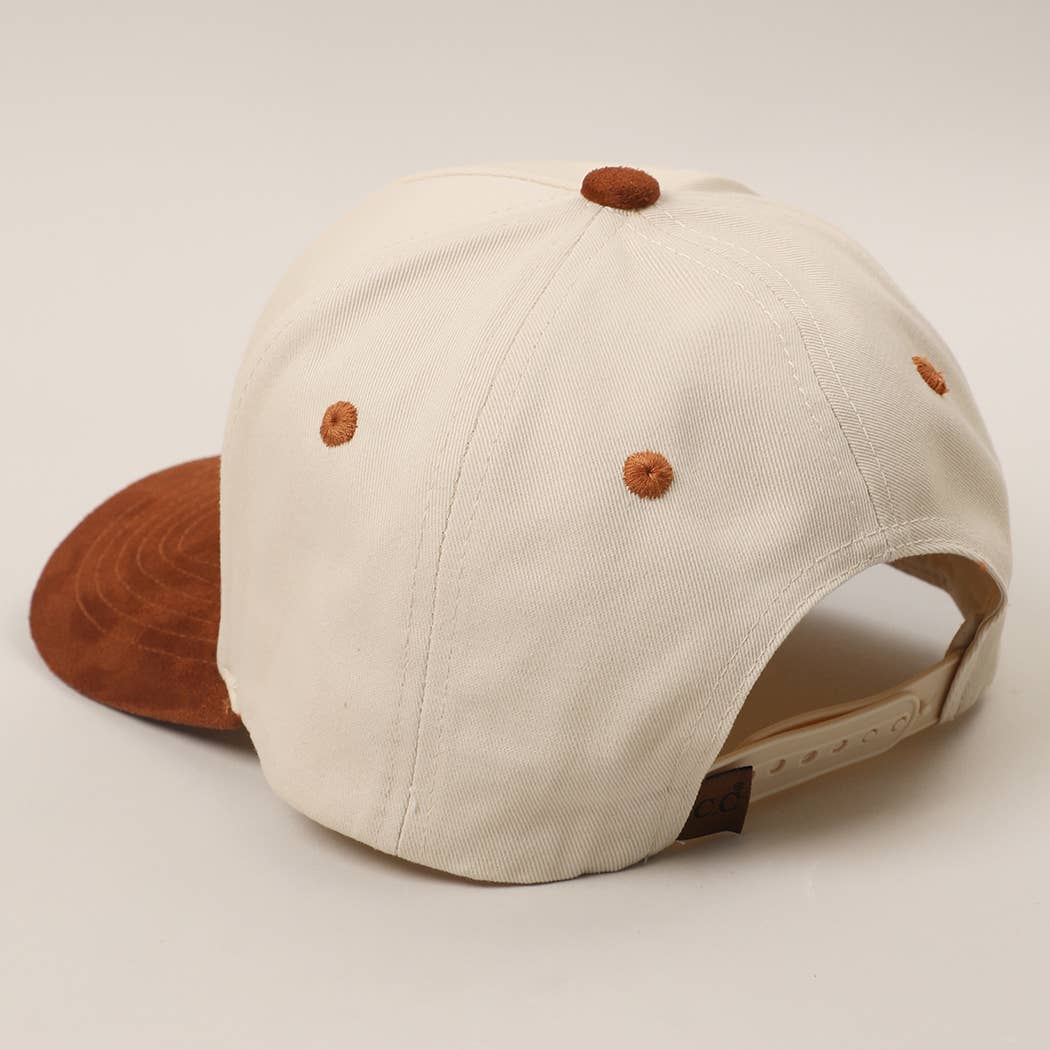 RAISING BELIEVERS Suede Two-Tone Trucker Hat: BLK / One Size