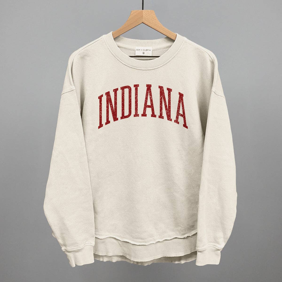 Indiana Arch: White / M / Oversized Corded Crew