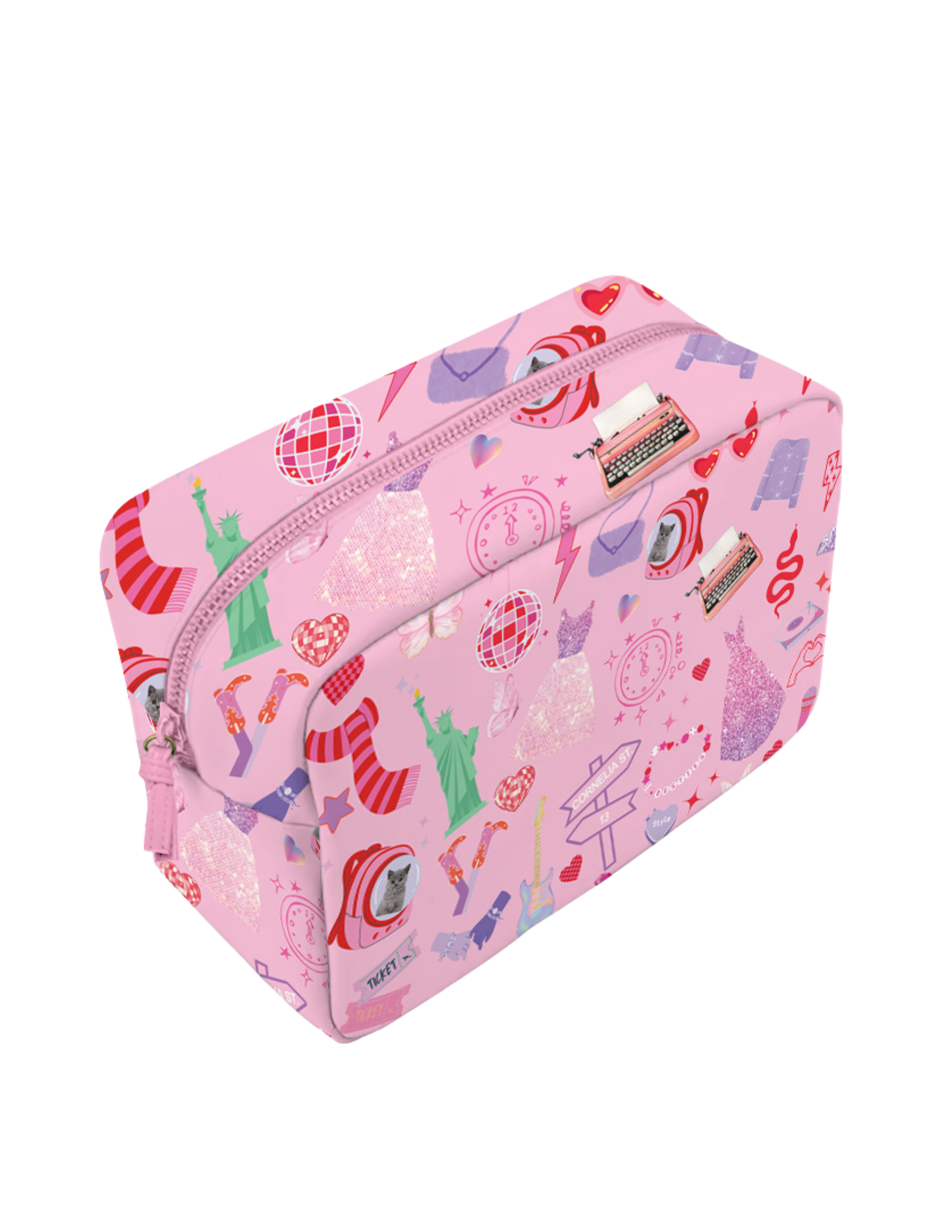 Swiftie Taylor Swift Pink Mosaic Cosmetic Pouch Bag