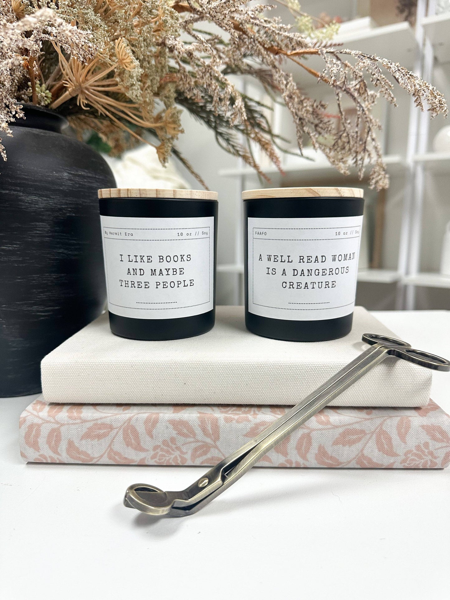 Funny Book Lover Candle: I Like Books and Maybe Three People