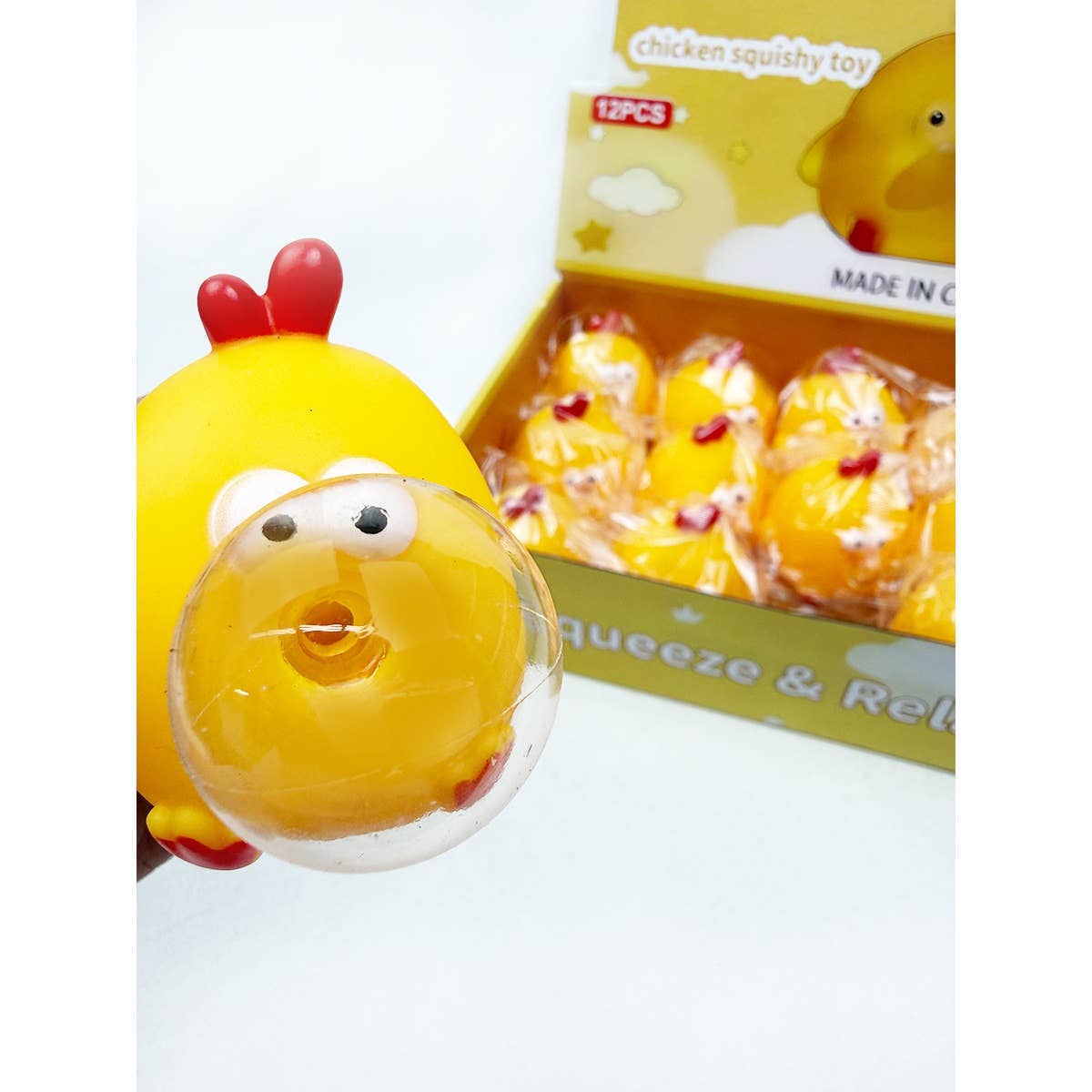 Cute Chicken Bubbles Squishy Toy: YELLOW / ONE(12)