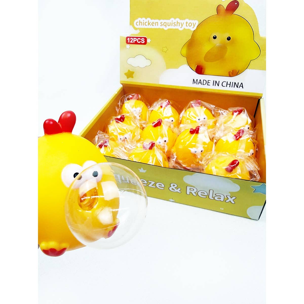 Cute Chicken Bubbles Squishy Toy: YELLOW / ONE(12)