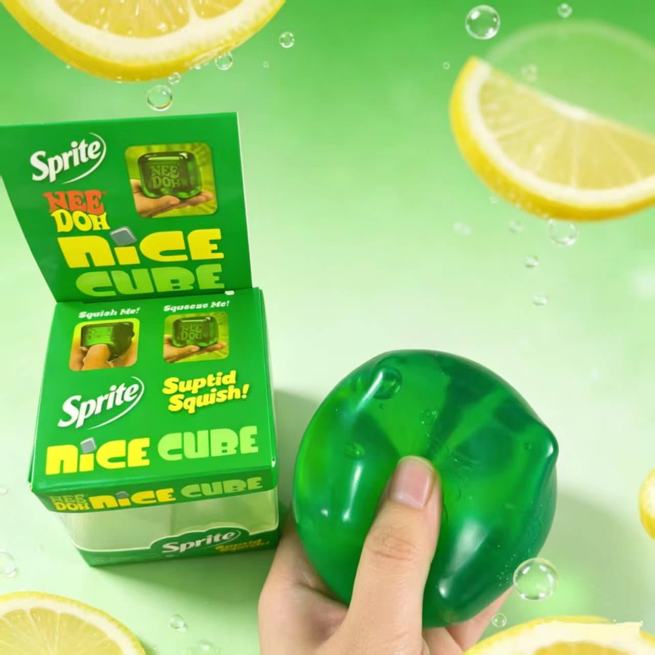 Nice Cube Soda Themed TPR Squishy Ice Cube Fidget Toy: Red