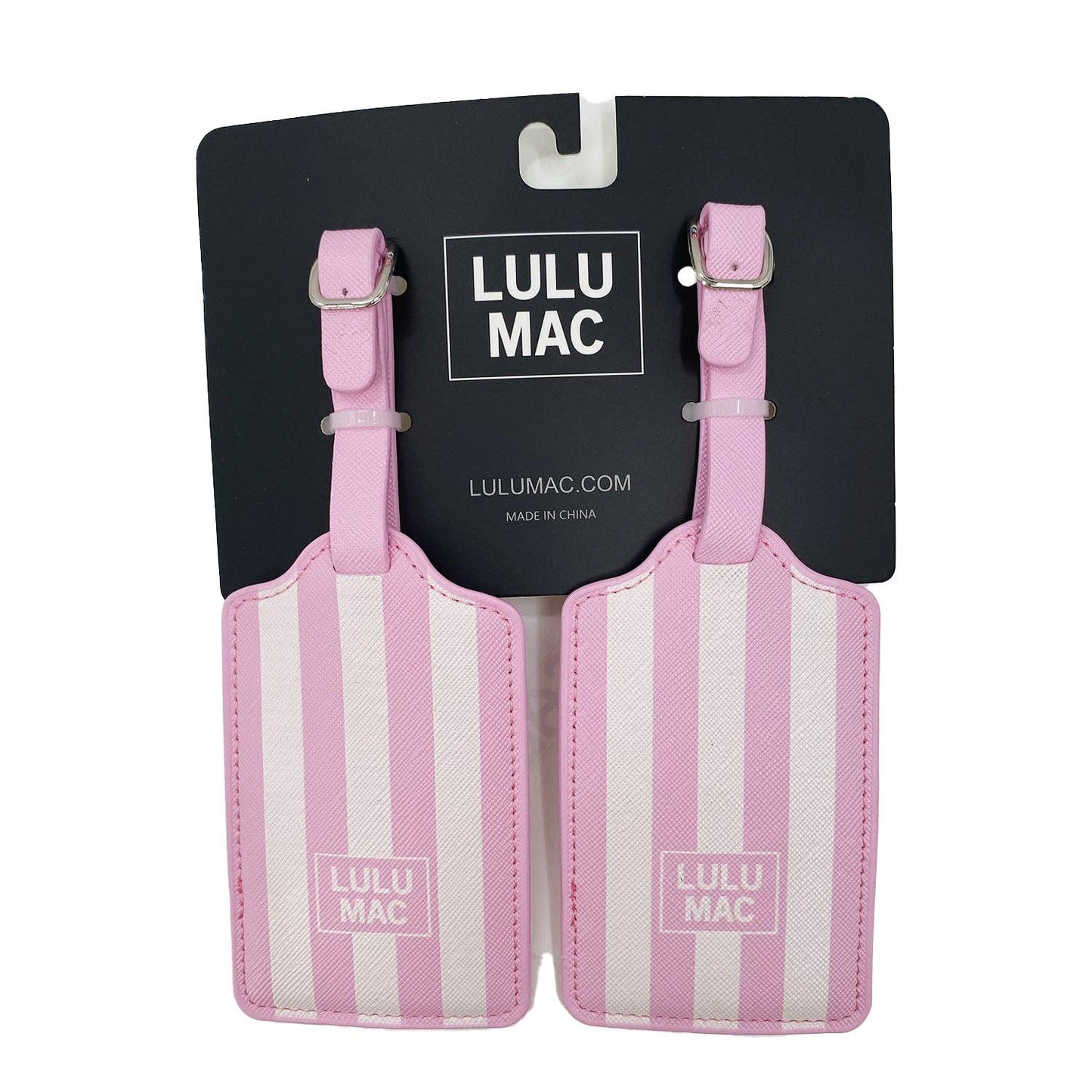 LTDS-PINK/WHITE STRIPE LUGGAGE TAG