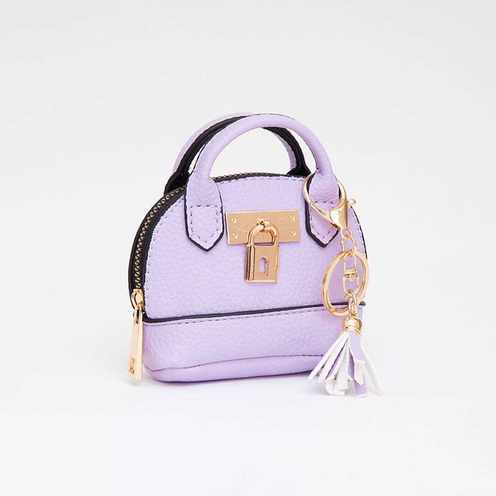 Top Handle Coin Purse Mini Pouch Bag / Bag Charm
: White