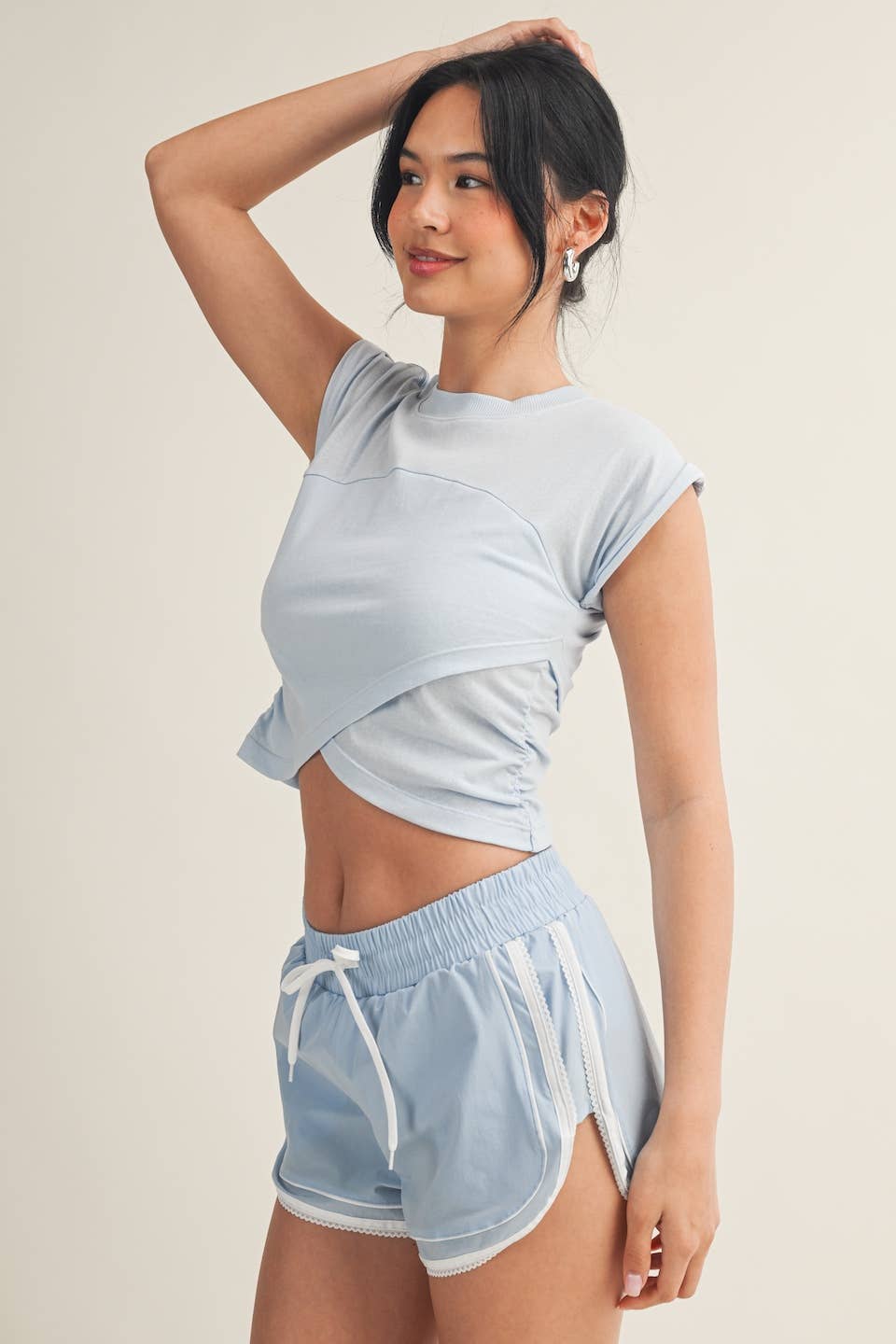 Slub Crossover Top: Lemon / S