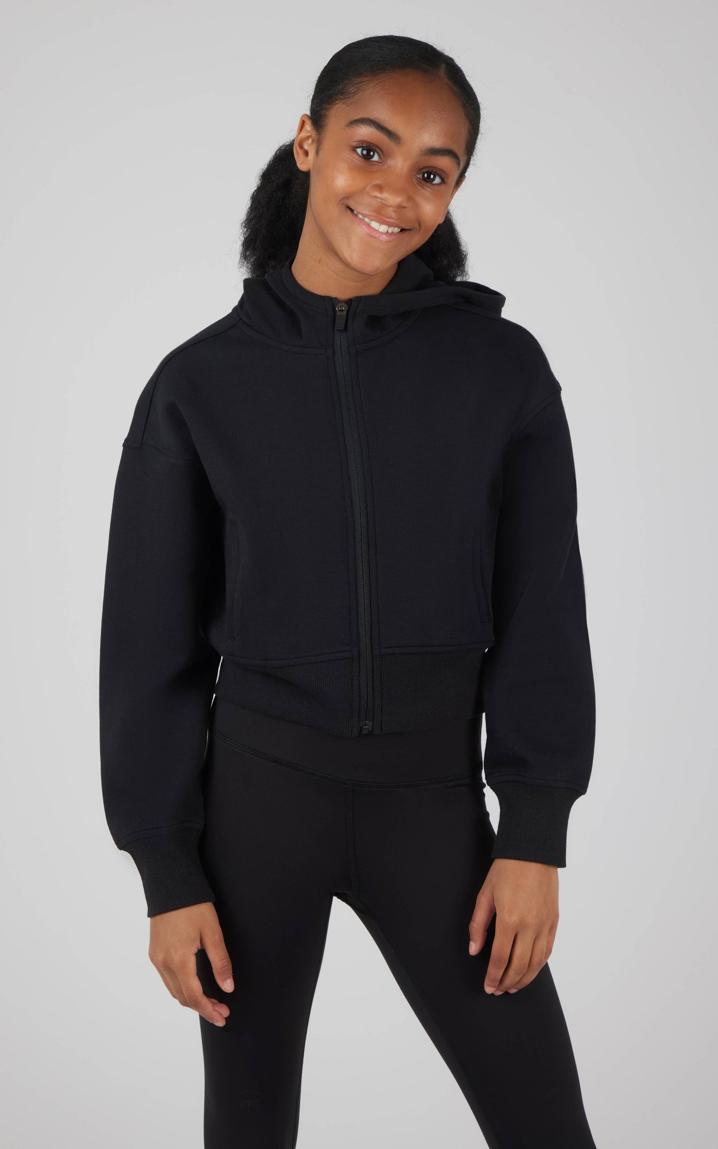 Girls Scuba Full Zip Everyday Hoodie Jacket: PAISLEY PURPLE