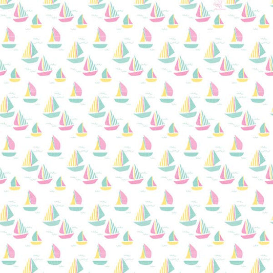 Classic Print Tissue Paper Bulk Packed Sheets: Sailboats / 12 Pack / 20x30"
