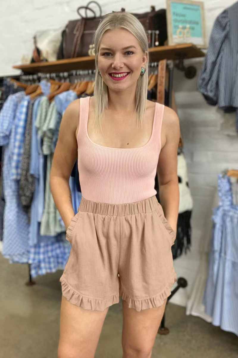 CWBSP0380_SUMMER CASUAL HIGH-WAISTED BAGGY SHORTS: Gray / (XXL) 1