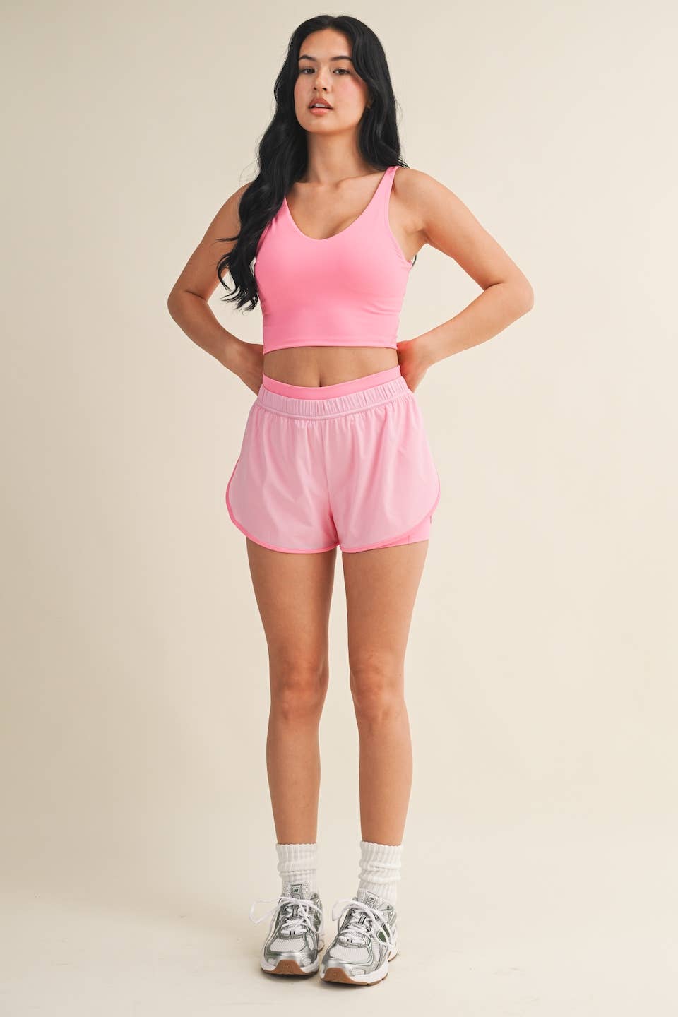 Aligned Performance Cropped Tank Top: Hot Pink / L