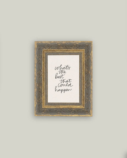 The Best That Could Happen Framed Antique Art: 5x7
