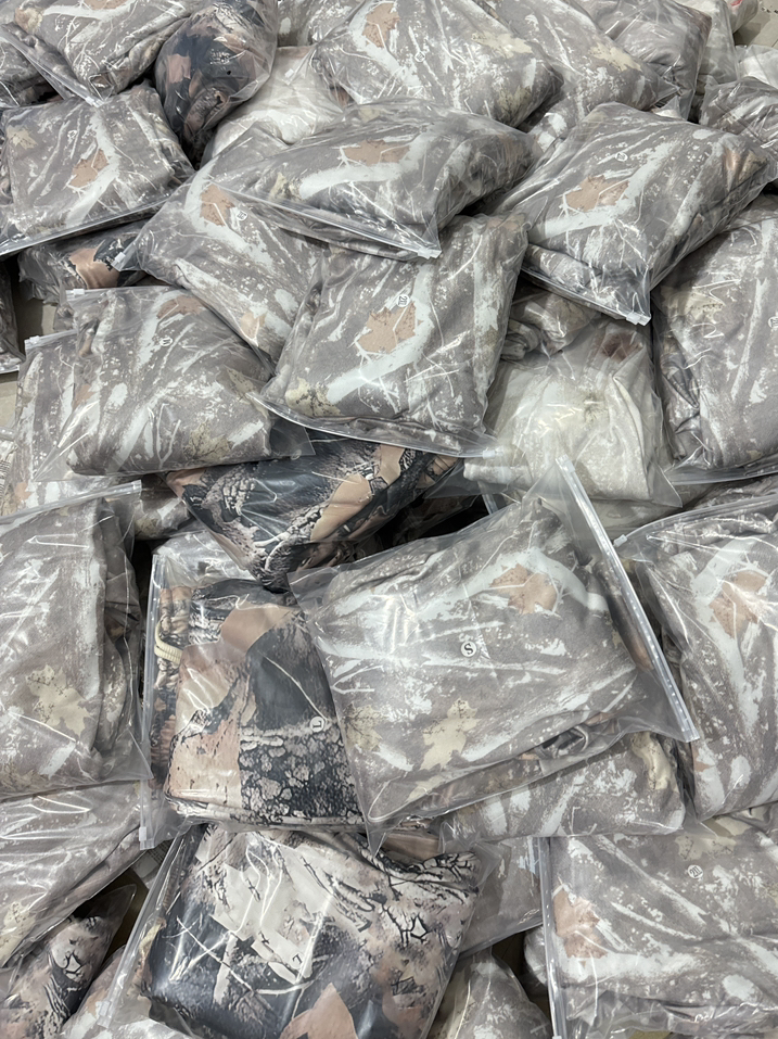 Trendy Viral Forest Camo print oversized hoodie: Grey / S