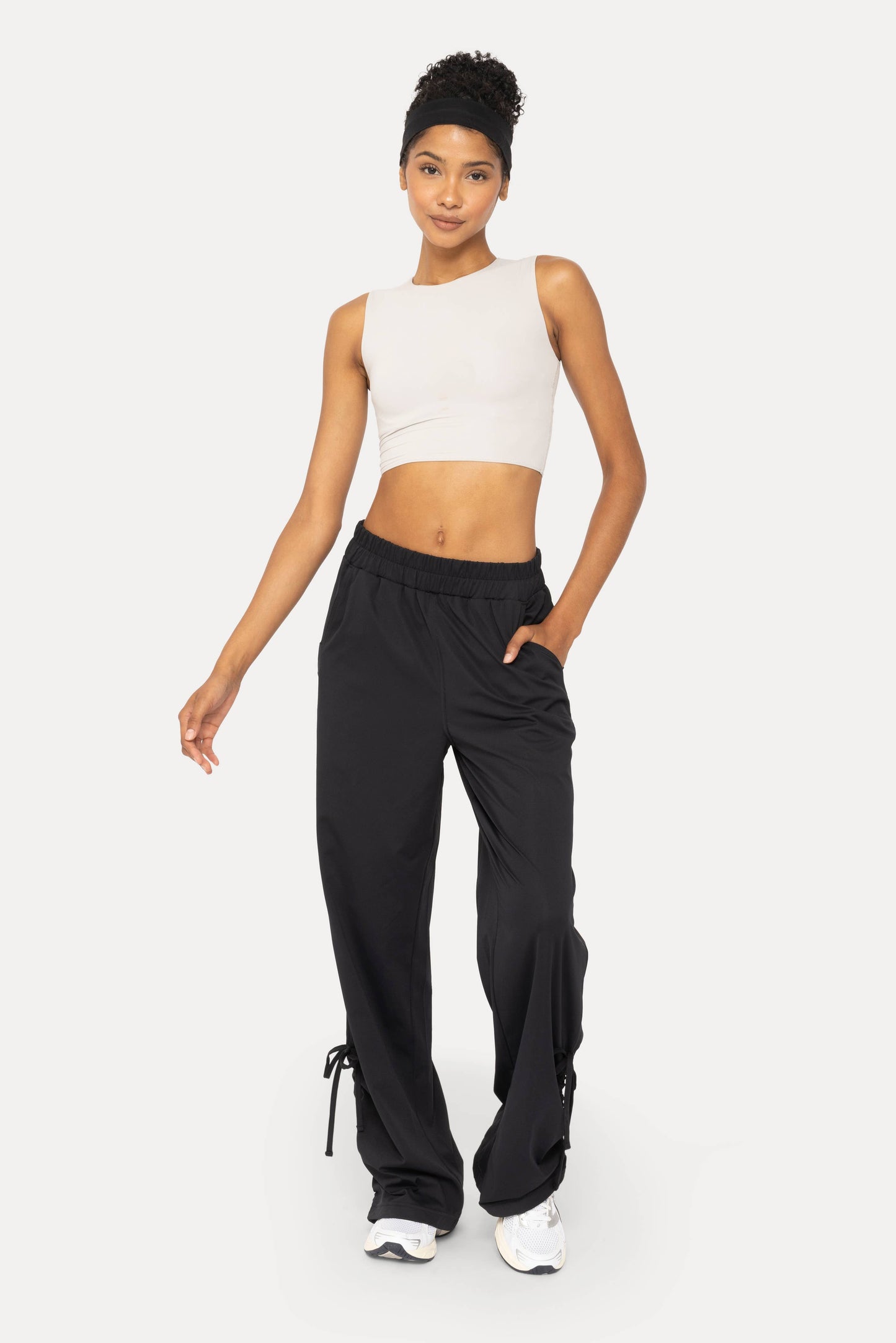GREEN - Ecosoft Wide Leg Pants: Black / S:M:L (2:2:2)
