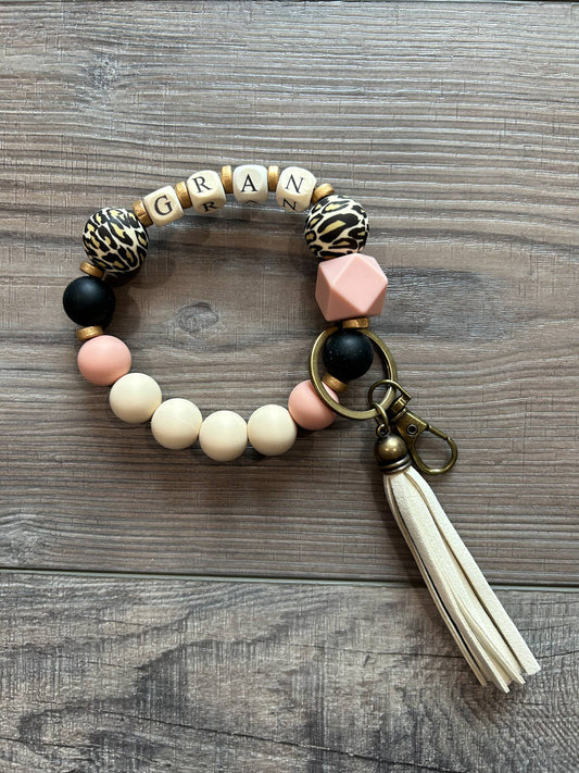 Grandma Gift NANA, MIMI, GRAM or GIGI Keychain Wristlet: GRAN