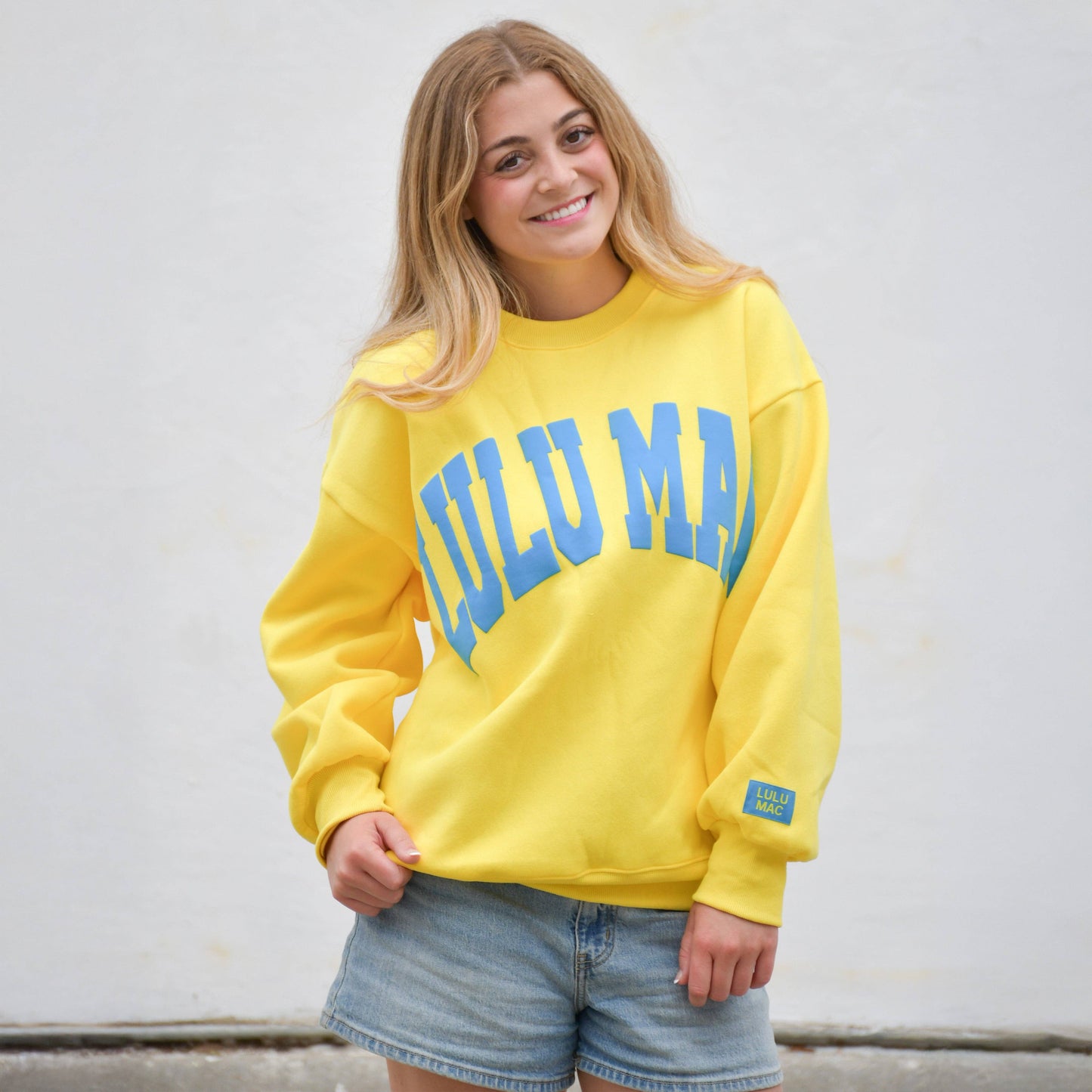 LM-SW-1007 Yellow/Cyan Puff: Yellow/Cayenne / Large