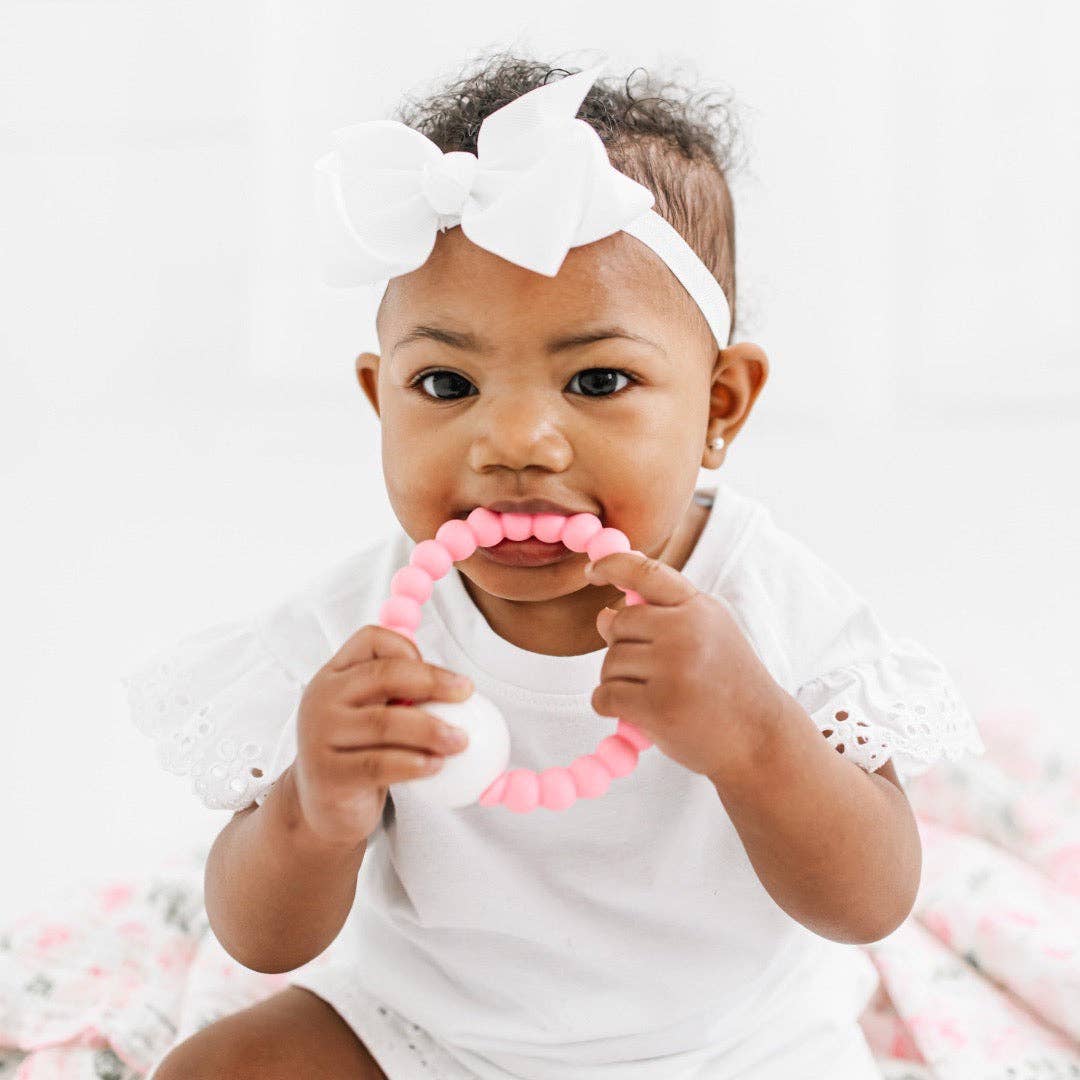 Cutie Teether Rattle: Orchid Clear