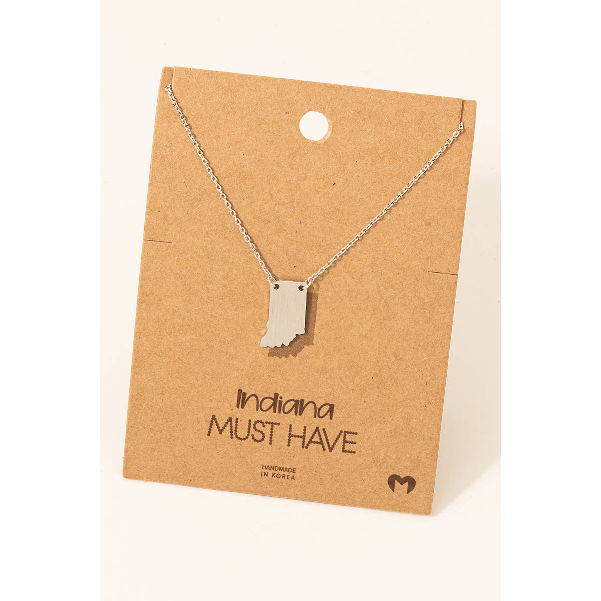 Indiana State Pendant Necklace: S
