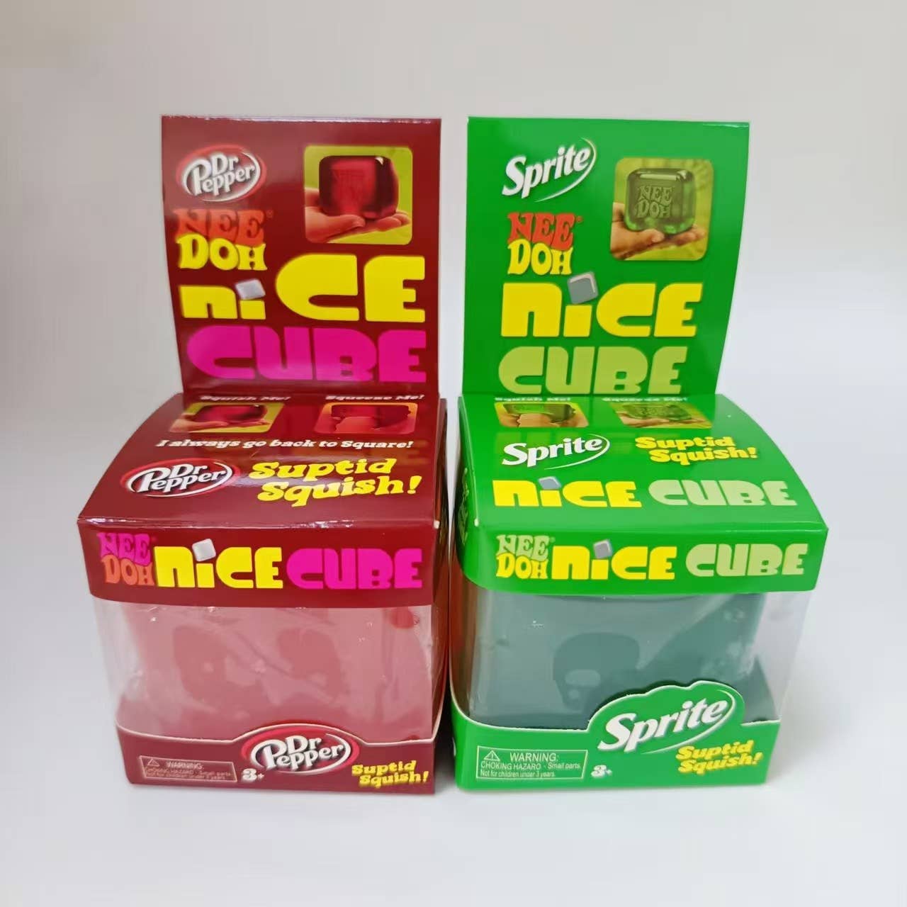 Nice Cube Soda Themed TPR Squishy Ice Cube Fidget Toy: Green