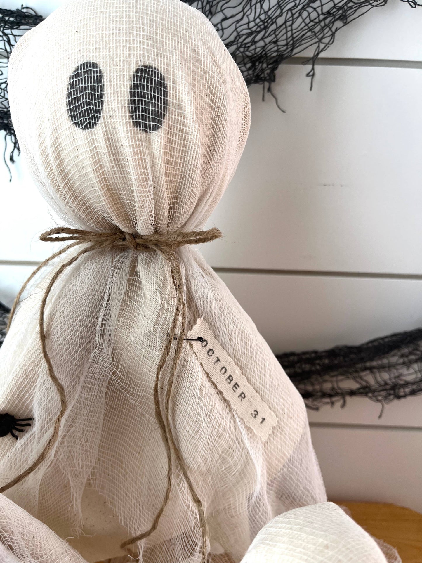 Rustic Primitive Halloween Ghost Home Decor-3 Sizes: Small